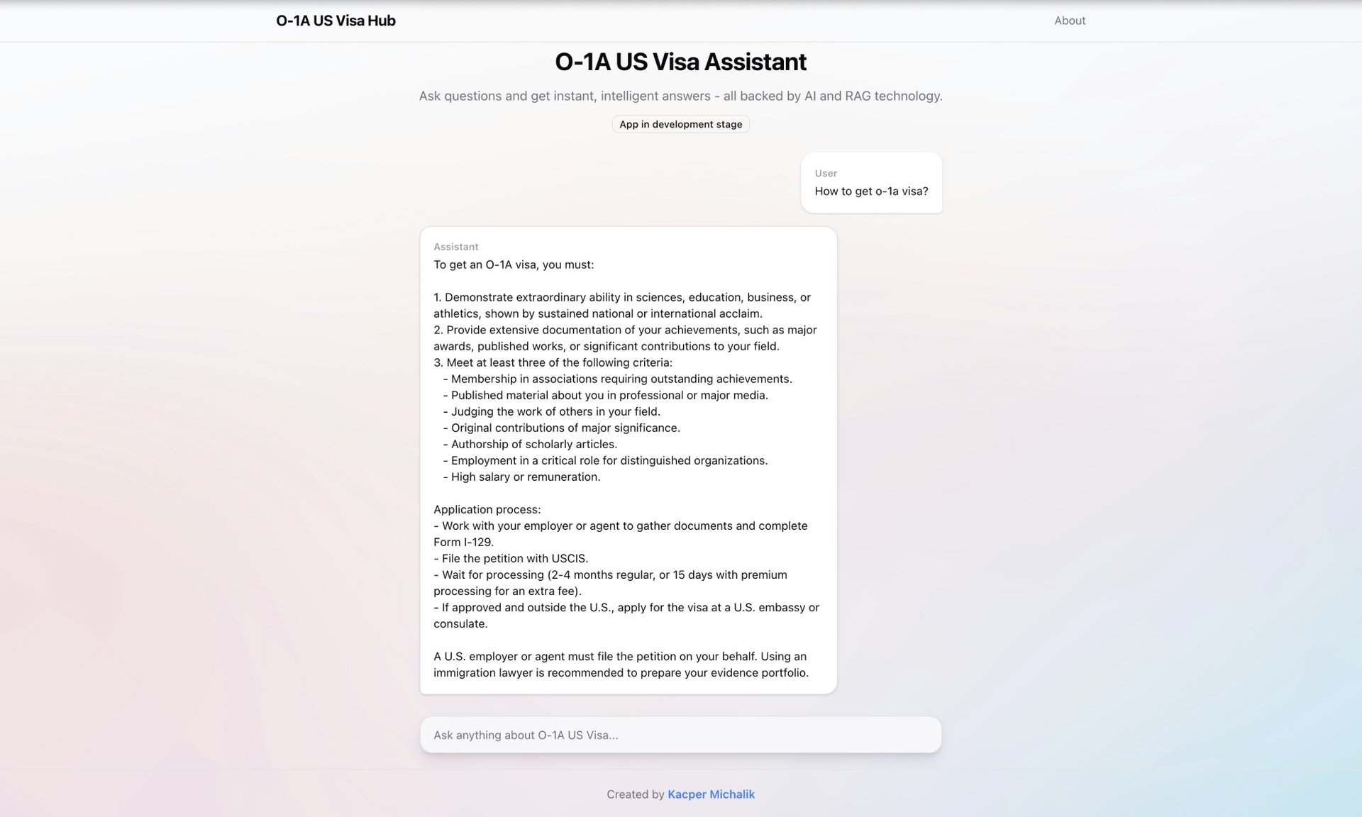 kacper michalik : O-1A Hub